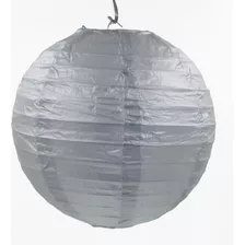 Lámpara Bola De Papel Arroz China 30 Cm Plata