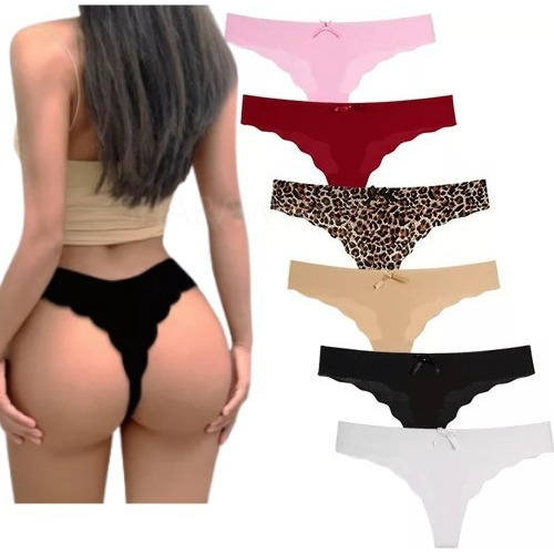 Tanga Sin Costuras De Mujer Sexy Bragas De 6 Piezas