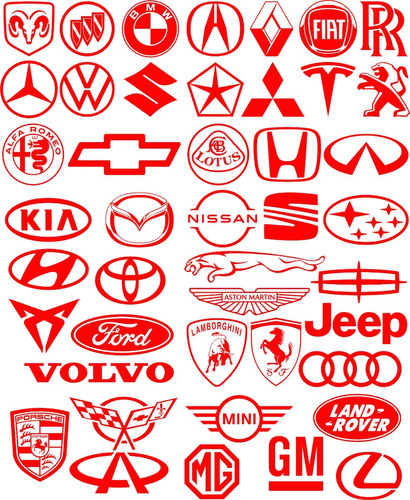 Kit Sticker Etiqueta Calcomanias 44pz Logos Y Marcas Autos Foto 3