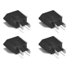 4 Adaptador Para Tomada Br Para Us Saida Pino Chato 110/220v