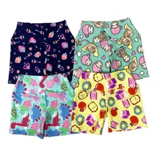 Kit 3 Shorts Meia Coxa Infantil Feminino Roupa Estampado