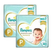 Kit Fralda Pampers Premium Care Tam P Com Dois Pacotes