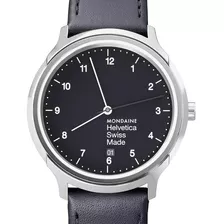 Reloj Mondaine Helvetica No. 1 Regular, Esfera Negra, Cuarzo