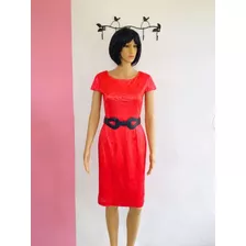 Vestido Casual Elegante Mujer Talla 30 S Chica Color Coral