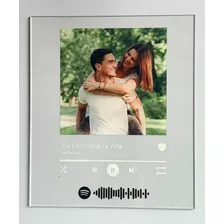 Cuadro Acrílico Con Foto Y Código Para Canción Spotify!