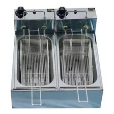 Fritadeira Industrial Gomes Inox 2 Cubas 6 L Aço Inoxidável 220v