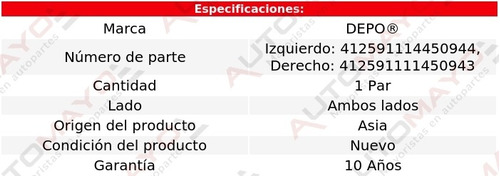 (2) Faros Niebla Depo A1 Audi 2016 - 2018 Foto 4