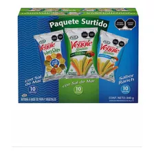 Caja Papas Fritas Veggie Surtidas Con 30 Bolsas De 28 Gr C/u