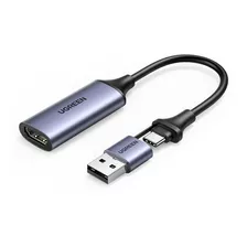 Ugreen Tarjeta Capturadora De Video Hdmi A Usb-c + Usb A