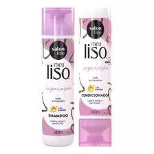  Shampoo + Condicionador Salon Line Meu Liso Reparação 300ml