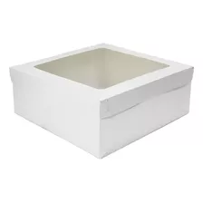 Caja Blanca Con Visor De Acetato (25x20x8cm) (50und)