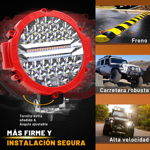 Faros Led Redondo Auxiliar 51w 7 Pulgadas 4x4 4pcs Para Jeep Foto 8