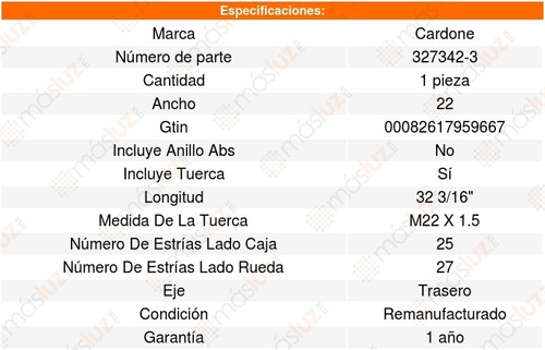 Flecha Homocinetica Trasero Subaru B9 Tribeca 2006 Al 2007 Foto 4