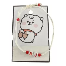 Pulsera Bt21 Rj Bts Jin Kpop Cubos Letras Ajustable Idols