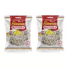 Kit Bala De Banana Oliveira Pacote Com 500g C/ 2 Unidades
