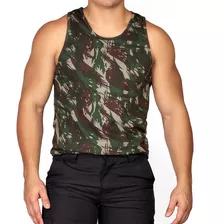 Camiseta Regata Camuflada Exército Masculina Esporte