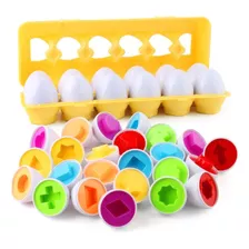 Brinquedo Infantil Montessori Ovos Encaixar Formas E Cores