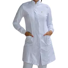 Jaleco Feminino Manga Longa Gabardine/enfermeira/médica