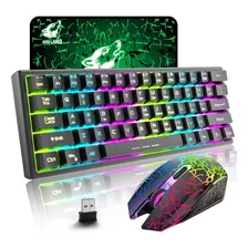 T61 Combo De Teclado Y Mouse Inalámbricos Para Juegos Con Re