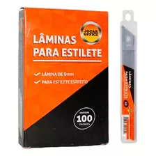 Lamina Para Estilete Estreito 9mm Com 100 Peças