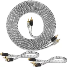 Kit Cabos Rca 5 Metros + 2 Cabos Y 2 M / 1 F - Para Módulos