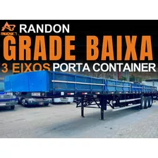 Carreta Randon Grade Baixa Ls 3 Eixos Porta Contêiner De 14m