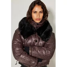 Campera Marron Greta. Ginebra