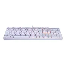 Teclado Gamer Redragon Mitra Lunar White K551w Qwerty Redragon Diy Brown Português Brasil Cor Branco Com Luz Rgb