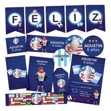 Kit Imprimible Personalizado Futbol Copa America 2024 Cumple