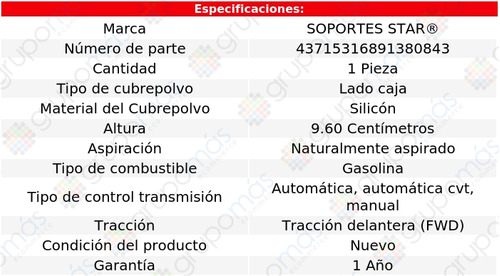 Cubrepolvo P/junta Lado Caja S.star Versa L4 1.6l 12 A 17 Foto 2