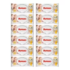 Kit 12 Lenço Umedecido Huggies Puro E Natural C/ 48 Toalhas 