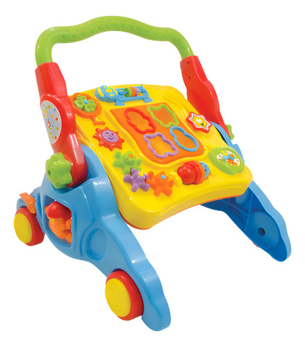 Andador 4 Em 1 Infantil Amarelo Maral Musical Com Atividades Educativas
