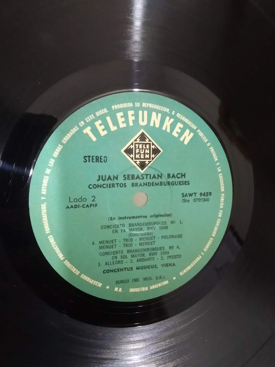 J.S. Bach - Conciertos Brandeburgueses 1-3-4 - vinilo 1985