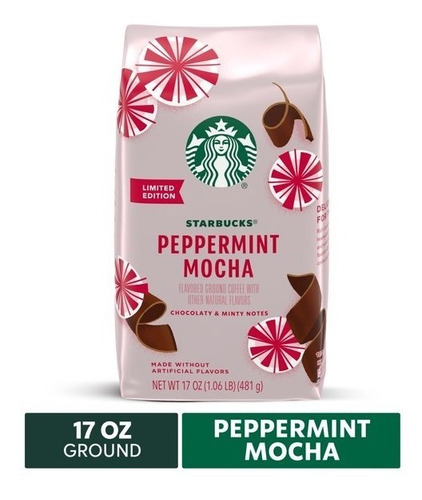 Café Starbucks Peppermint Mocha Edición Limitada 481grs.