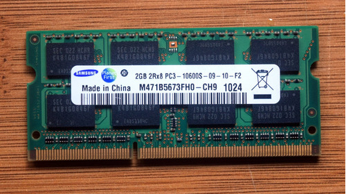 Memória Samsung Para Notebook 2gb Ddr3 Pc3-10600s