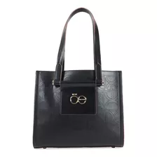 Bolsa Satchel Para Mujer Cloe Mediana Al Corte Color Negro