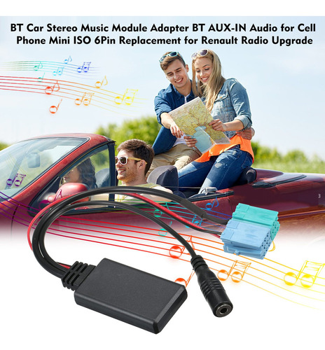 Adaptador Bt Music Cell Renault Audio For Radio De Coche Bt Foto 2