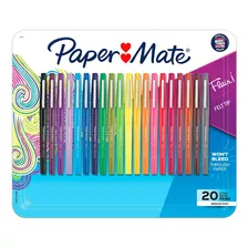 Paper Mate Bolígrafos Varios Colores 20 Piezas Punta Fieltro