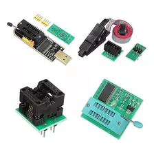 Programador Usb Ch341 Completo Pinza Adaptador 1,8v Zocalo 