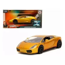 Lamborghini Gallardo Rápido Y Furioso X 1:24 Jada Colección Color Dorado