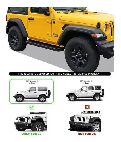 Estribos  Aluminio Jeep Wrangler Jl 2 Puertas 2018-2022 Foto 3