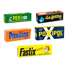 Kit Adhesivos Poxiran + Gotita + Poxilina + Poxipol + Fastix