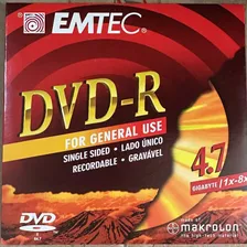 100 Dvd-r Emtec 4.7gb 8x Gravável Envelope Cartão