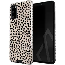 Funda Doble Capa Para Galaxy S20 Diseno De Lunares Negros