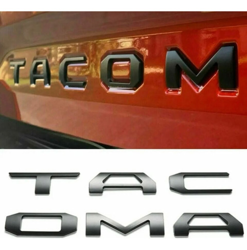 Emblema Letras Tacoma 3d Tapa Batea No Vinil 2016 - 2020 Foto 7