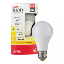 Lâmpada Para Varal De Luz Led Bulbo 6w A60 Bivolt Kit 50pçs