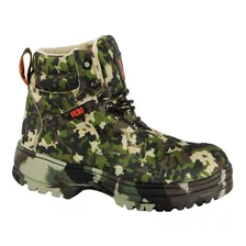 Bota Camuflaje Hombre Casco Acero Cosida Militar Industrial