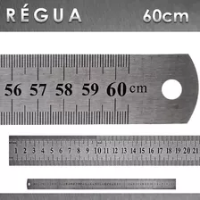 Kit 4 Réguas 60cm 50c 30cm Grátis 15cm Aço Inox Em Polegadas