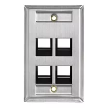 Leviton 43081 1l2 Placa De Pared De Una Unidad Con Puerto R