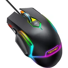 Raton Mouse Gamer 16000 Dpi 7 Botones Led Rgb Programabl Usb